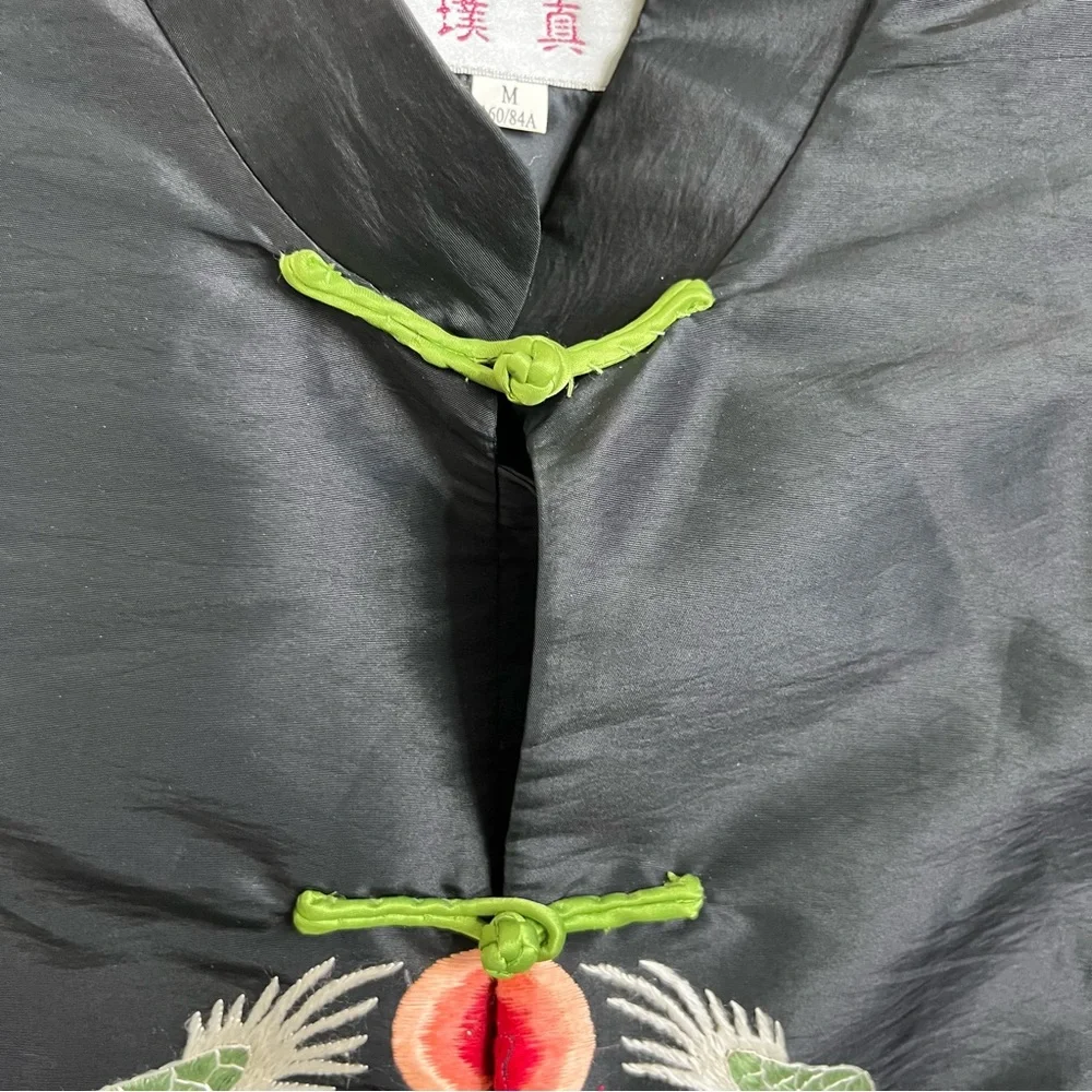 VTG Chinese Dragon Embroidered Mandarin Collar Jacket - Picture 3 of 8